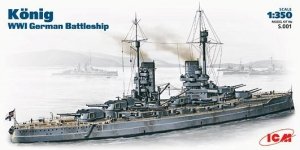 ICM S001 WWI German battleship Koenig model kit (1:350)