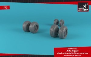 Armory Models AW72422 A.W. Argosy wheels w/ weighted tires, early version 1/72