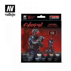 Vallejo 72308 Cyberpunk RED Lawmen Paint Set 8x17ml