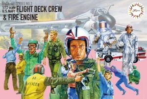 Fujimi 723464 FDC-2 U.S. Navy Flight Deck Crew & Fire Engine 1/72