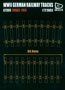 T-Model A72003 WWII German Railway Tracks - SINGLE PACK 1/72