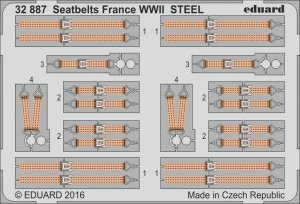 Eduard 32887 Seatbelts France WWII STEEL 1/32