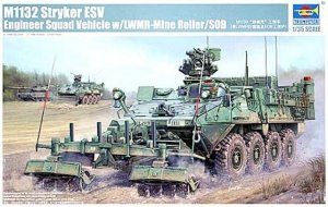 Trumpeter 01574 M1132 Stryker Engineer Squad Vehicle w/LWMR-Mine Roller/SOB (1:35)