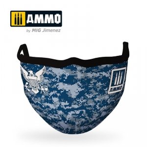 Ammo of Mig 8073 Face Mask Navy Blue Cam