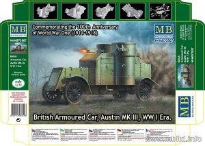 MASTER BOX 72007 British Armoured Car Austin MK III WW I Era (1:72)