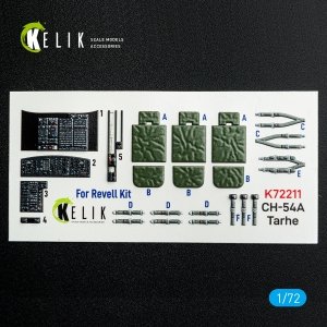 Kelik K72211 CH-54A Tarhe - interior 3D decals for Revell kit (1/72)