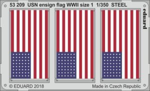 Eduard 53209 USN ensign flag WWII size 1 STEEL 1/350