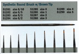 Italeri 51285 0 Synthetic round brush with brown tip