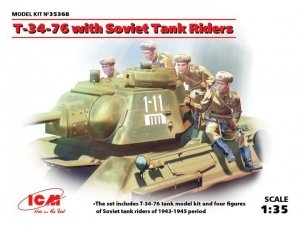 ICM 35368 T-34-76 with Soviet Tank Riders 1/35