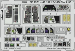 Eduard FE1371 F-16D Block 50 KINETIC MODEL 1/48