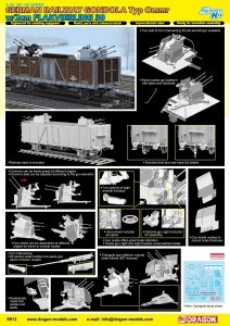 Dragon 6912 GERMAN RAILWAY GONDOLA Typ Ommr w/2cm FLAKVIERLING 38 1/35