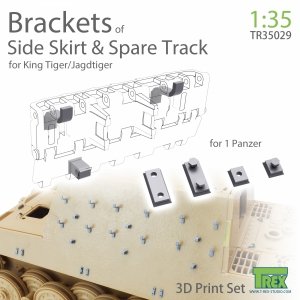 T-Rex Studio TR35029 Brackets of Side Skirt & Spare Track for King Tiger/Jagdtiger 1/35