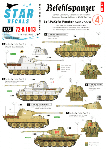 Star Decals 72-A1013 Befehlspanzer # 4. German Command 1/72
