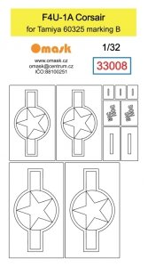 Omask 33008 F4U-1A Corsair mask (for Tamiya 60325 marking B) 1/32