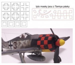 Omask 34008 Fw 190 A-6 checker nose (for Eduard) 1/48