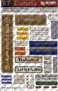 RT-Diorama 35802 Printed Accessories: Signs Industry (Germany) 1/35