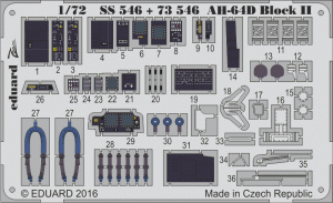 Eduard SS546 AH-64D Block II interior ACADEMY 1/72