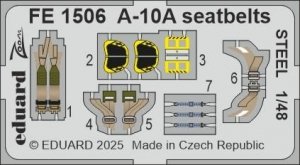 Eduard FE1506 A-10A seatbelts STEEL GREAT WALL HOBBY 1/48