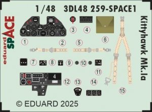 Eduard 3DL48259 Kittyhawk Mk.Ia SPACE EDUARD (3D Decals) 1/48