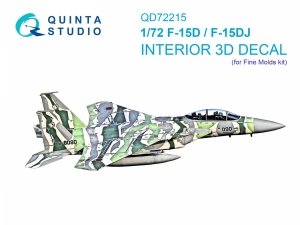 Quinta Studio QD72215 F-15D/F-15DJ Eagle 3D-Printed & coloured Interior on decal paper (Fine Molds) 1/72