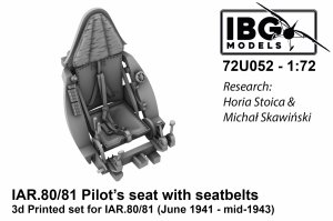 IBG 72U052 IAR.80/81 Pilot's seat with seatbelts (June 1941 - mid-1943) 1/72