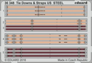 Eduard 36348 Tie Downs & Straps US STEEL 1/35