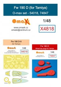 Omask X4818 Fw 190D O-max set for Tamiya 1/48
