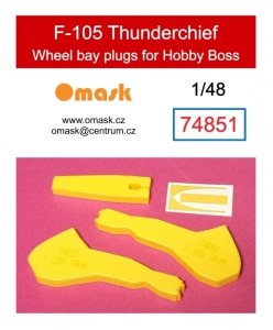 Omask 74851 F-105 Thunderchief wheel bay plugs (for Hobby Boss 80332, 80333 ) 1/48