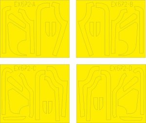 Eduard EX572 B-17G antiglare panels (VE production) MONOGRAM, REVELL 1/48