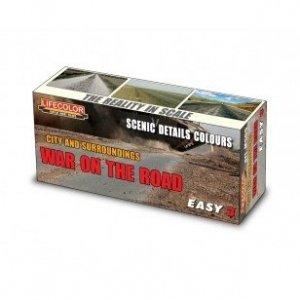 Lifecolor MS09 Acrylic paint Set for Dioramas War on the Road 3x22ml