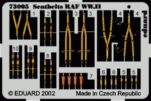 Eduard 73005 Seatbelts RAF WWII 1/72