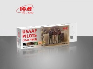 ICM 3012 Acrylic paint set for USAAF Pilots (1944-1945) 6x12ml