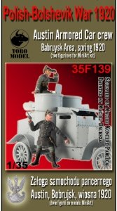 Toro Model 35F139 Załoga Samochodu Pancernego Austin - Bobrujsk, Wiosna 1920 - Wojna Polsko-Bolszewicka 1920 - Dwie Figurki Do Modelu MINIART 1/35