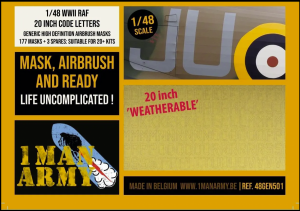 1 Man Army 48GEN501 RAF 20 Inch Code Letters 1/48