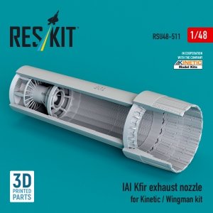 RESKIT RSU48-0511 IAI Kfir exhaust nozzle for Kinetic / Wingman kit (3D Printed) (1/48)