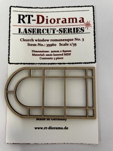 RT-Diorama 35960 Church window romanesque No.3 (3pcs) 1/35