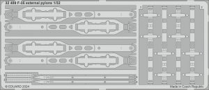 Eduard 32489 F-35 external pylons TRUMPETER 1/32