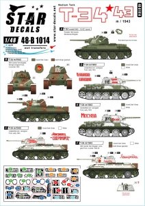 Star Decals 48-B1014 T-34 m/1943 1/48