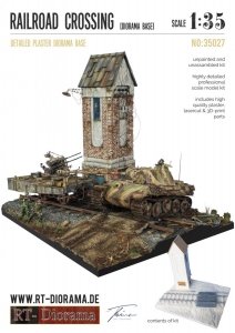 RT-Diorama 35027 Diorama-Base: Railroad Crossing 1/35