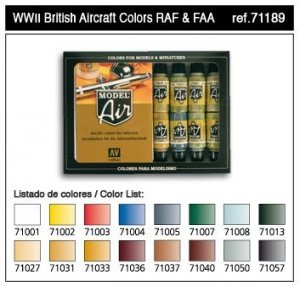 Vallejo Model Air Set WW II British Aircraft RAF/ FAA (71189)