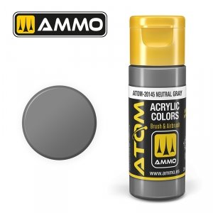 AMMO of Mig Jimenez 20145 ATOM COLOR Neutral Gray 20ml