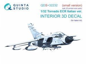 Quinta Studio QD+32232 Tornado ECR Italian 3D-Printed & coloured Interior on decal paper (Italeri) (with 3D-printed resin parts) 1/32