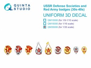 Quinta Studio QM35006 USSR Defense Societies and Red Army badges (1930s-1940s) 1/35