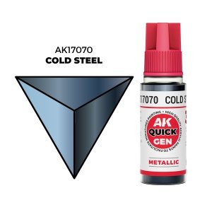 AK Interactive AK17070 COLD STEEL – QUICK GEN COLOR 18ml