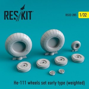 RESKIT RS32-0285 HE-111 WHEELS SET EARLY TYPE (WEIGHTED) 1/32