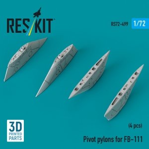 RESKIT RS72-0499 Pivot pylons for FB-111 (4 pcs) (1/72)