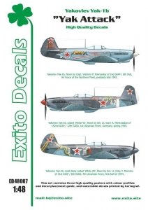 EXITO ED48007  Yak Attack - Yakovlev Yak-1b  - decal 1/48