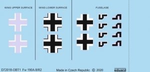 Eduard D72018 Fw 190A-8/R2 national insignia EDUARD 1/72