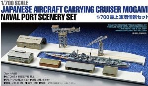 Tamiya 25416 WWII IJN Aircraft Cruiser Mogami / Naval Port Scenery Model Set 1/700