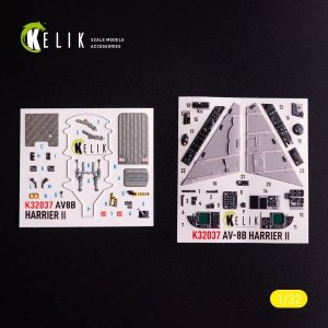 Kelik K32037 AV-8 Harrier - interior 3D decals for Trumpeter kit (1/32)